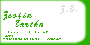 zsofia bartha business card